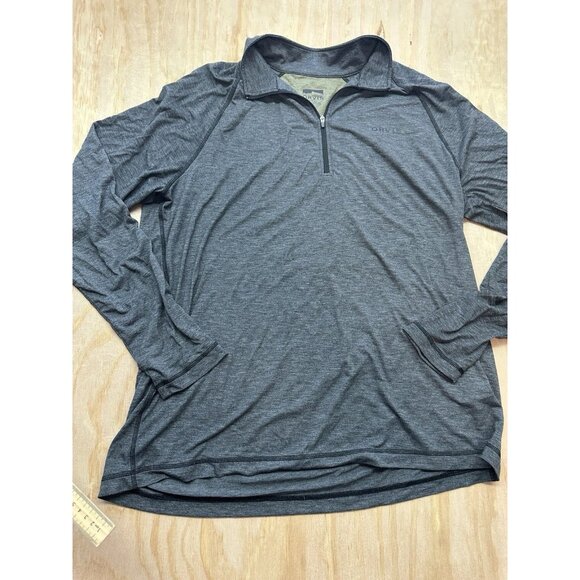 Orvis Pullover Mens Large Long Sleeve 1/4 Zip Lightweight Golf Fish Outdoors EUC - Picture 1 of 8